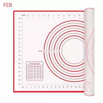 Маленький/большой силиконовый коврик для раскатывания теста, коврик для замешивания с мерками, коврик для выпечки, подкладка для духовки