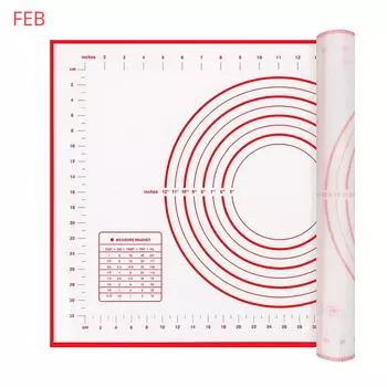 Маленький/большой силиконовый коврик для раскатывания теста, коврик для замешивания с мерками, коврик для выпечки, подкладка для духовки