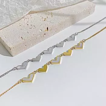 Маленький браслет Love Ankle, простой летний универсальный браслет на щиколотку золотой