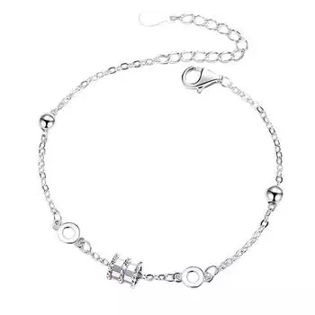 Маленький браслет на талию из стерлингового серебра 925 пробы для женщин в корейском стиле, простой темпераментный нишевый дизайн Adjustable size