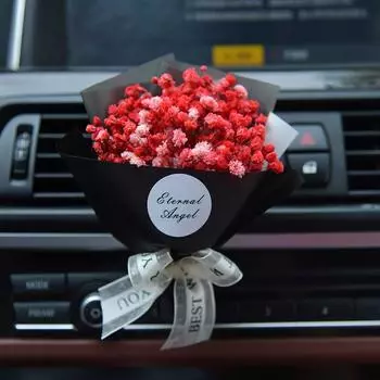 Маленький букет сушеных вечных цветов салон автомобиля воздухозаборник аромат клип украшения автомобиля as picture