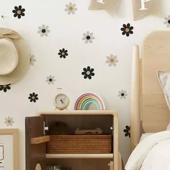 Маленький цветок спальня гостиная гардероб украшение дома настенные наклейки наклейки живопись 15*19.5CM*6PCS/fun-L017