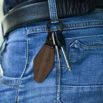 Маленький деревянный брелок для ключей DIY гравировка прямоугольник круглый брелок деревянный брелок сумка для ключей украшения автомобиля аксессуары