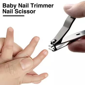 Маленький дизайн челюсти, компактный размер, портативный триммер для ногтей для малышей, прецизионный инструмент для ухода за ногтями чёрный