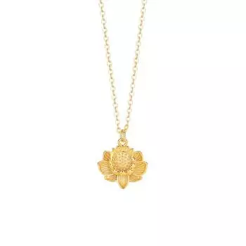 Маленький дизайн, легкое роскошное ожерелье Lotus Peng, простая и благородная персонализированная цепочка для воротника