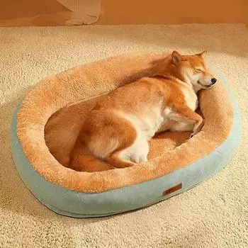 Маленький домик для собак Питомник Гнездо для домашних животных Четыре сезона Моющийся плюшевый мишка Домик для собак и кошек Подушка для домашних животных для средних и больших собак или нескольких 50x40 cm