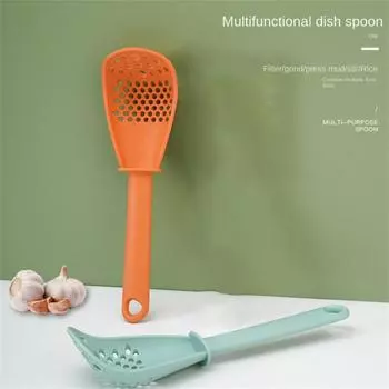 Маленький дуршлаг Многофункциональный силиконовый кухонный измельчитель Ложка для слива Пресс для кухни Гаджеты для готовки Ложка для готовки Главная Бытовая техника