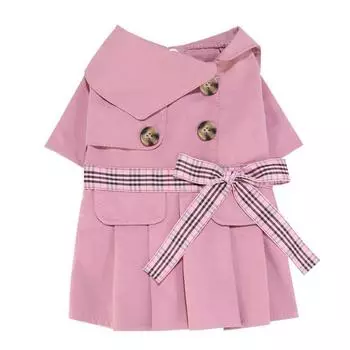 Маленький и средний размер, парная одежда для собак, чистый хлопок, маятниковое французское пальто-тренч с юбкой для кошек, одежда для собак, кошек, домашних животных, товары для собак XS