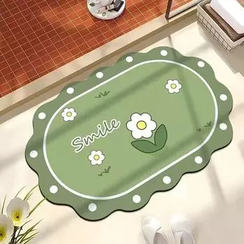 Маленький и свежий коврик для ног с диатомовой грязью, впитывающий воду и устойчивый к грязи, коврик для ног в ванной комнате, прочный впитывающий коврик для ног в ванной комнате 40*60cm