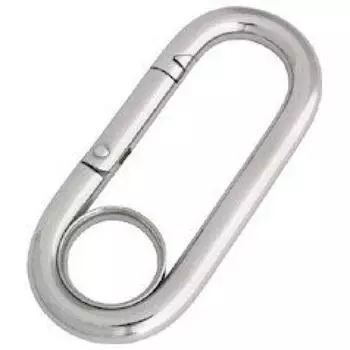 Маленький карабин Mizumoto из нержавеющей стали, диаметр проволоки 10 мм, длина 90 мм, B163 (С кольцом)