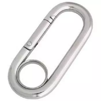 Маленький карабин Mizumoto из нержавеющей стали, диаметр проволоки 6 мм, длина 67 мм, B161 (С кольцом)