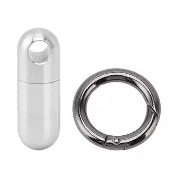 Маленький карманный брелок для лекарств из нержавеющей стали, портативный брелок для лекарств для использования на открытом воздухе