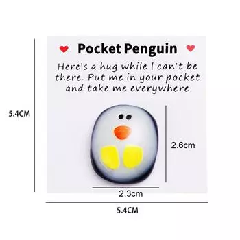 Маленький карманный пингвин обнимашка украшение на память милый подарок социальный декор расстояние маленькая месс A5A5 White-1pcs
