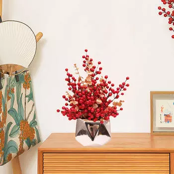 Маленький керамический декоративный цветочный горшок, элегантная золотая ваза для помещений, растения, цветы для