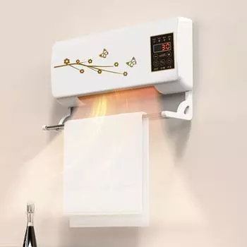 Маленький кондиционер, обогреватель, портативный настенный кондиционер, вентилятор для ванной комнаты, спальни 110 В us белый