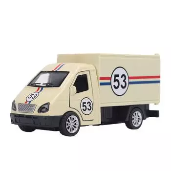 Маленький контейнеровоз, игрушечная модель грузовика из сплава, интерактивный игровой набор, модель транспортного средства для детей, со светом светло-желтого