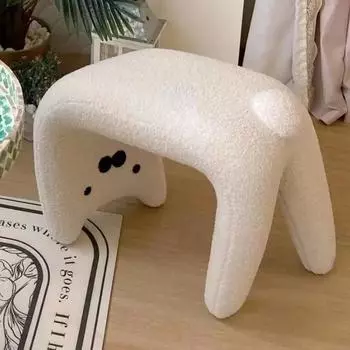 Маленький кошачий стульчик для крыльца, стул для гардероба, входная дверь, свет, роскошный табурет для обуви начального уровня, табурет для обуви начального уровня, табурет для смены обуви в доме белый