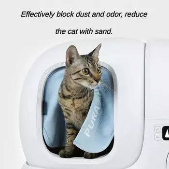 Маленький кошачий туалет MAX Пылезащитная занавеска Специальный кошачий туалет PETKIT Пылезащитная занавеска Магнитная защита от запахов Песок для домашних животных 23X25CM