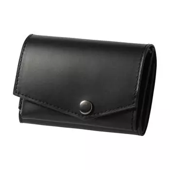 Маленький кошелек Buttero Leather Edition Wallet Made in Japan Black [Abrasas] Мужской чёрный