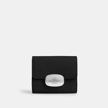 Маленький кошелек Coach Eliza, серебристо-черный