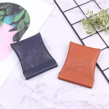 Маленький кошелек для монет, держатель для кредитных карт, сумка для сдачи денег для женщин и мужчин темно-синий