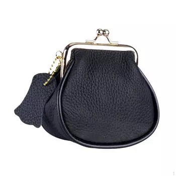 Маленький кошелек для женщин из искусственной кожи, креативная сумка-клипса для покупок, сувениры на вечеринку чёрный