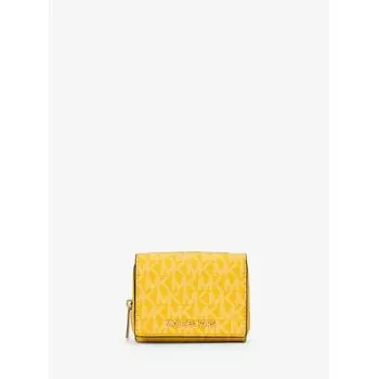 Маленький кошелек MICHAEL KORS JET SET TRAVEL на молнии MK Signature 35S4GTVZ5B5455 ЗОЛОТО-ЖЕЛТЫЙ