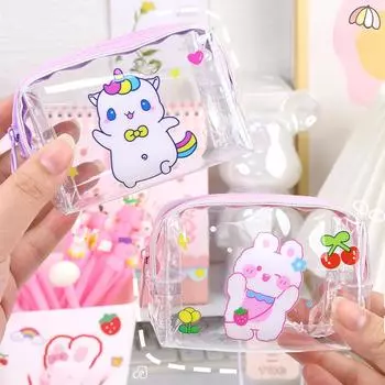 Маленький кошелек с мультяшным изменением, забавный, милый, большая вместительная помада, гарнитура, красный конверт, мини-мужской кошелек для монет, монет