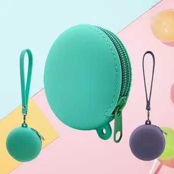 Маленький кошелек силикагель сумки для женщин круглой формы мини роскошный дизайнерский женский кошелек для монет