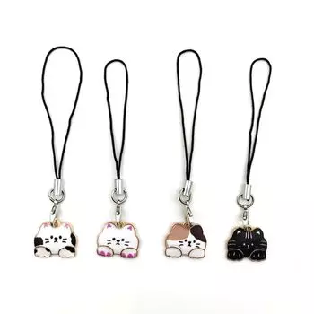 Маленький кот ремешок для телефона украшения животное телефон кулон кошка телефон брелок сумка кулон B