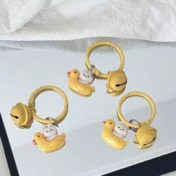 Маленький кролик желтая утка металлический кулон креативный мультфильм маленький брелок для девочек жёлтый