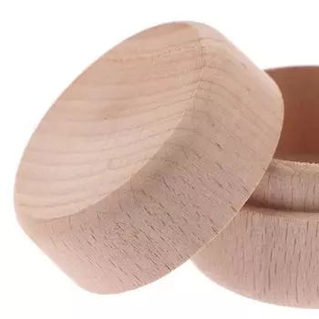 Маленький круглый деревянный ящик для хранения украшений ручной работы, органайзер для мыла, чехол для поделок