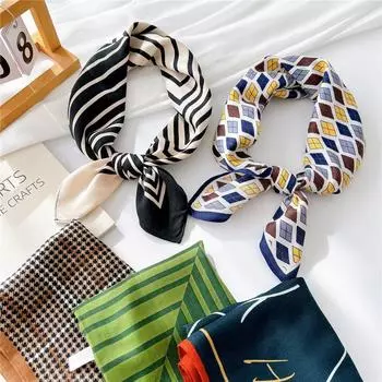 Маленький квадратный шарф из хлопка и льна, шелковый шарф, женский, весна и осень, новый стиль, художественный и универсальный, модный, темпераментный шарф-повязка на голову 63*63cm