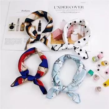 Маленький квадратный шарф из хлопка и льна, шелковый шарф, женский, весна и осень, новый стиль, художественный и универсальный, модный, темпераментный шарф-повязка на голову 48*48cm