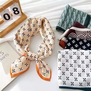 Маленький квадратный шарф из хлопка и льна, шелковый шарф, женский, весна и осень, новый стиль, художественный и универсальный, модный, темпераментный шарф-повязка на голову 63*63cm