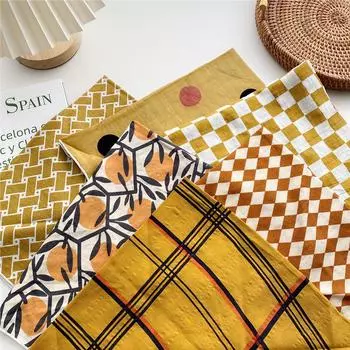 Маленький квадратный шарф из хлопка и льна, шелковый шарф, женский, весна и осень, новый стиль, художественный и универсальный, модный, темпераментный шарф-повязка на голову 55*55cm