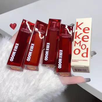 Маленький квадратный зеркальный блеск для губ, стеклянный блеск для губ с водным блеском, псевдо-без макияжа, отбеливающий блеск для губ, помада 6g