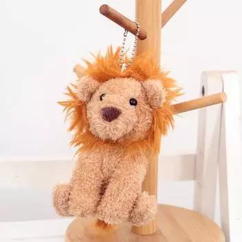 Маленький лев, плюшевая кукла, мультяшная мягкая кукла, кулон для брелока, сумка, мини-кукла-лев с пушистыми волосами для мальчиков и девочек, подарок