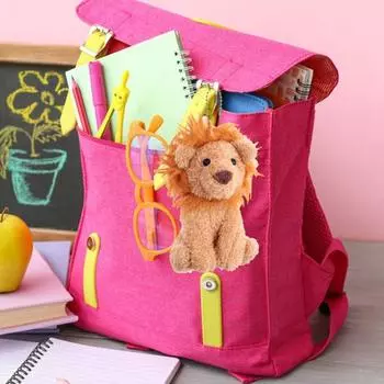 Маленький лев, плюшевая кукла, мультяшная мягкая кукла, кулон для брелока, сумка, мини-кукла-лев с пушистыми волосами для мальчиков и девочек, подарок коричневый