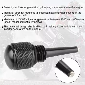 Маленький магнитный щуп Алюминиевый щуп Автомобильные аксессуары Магнитный масляный щуп Двигатель Магнитный масляный щуп Масляный щуп чёрный