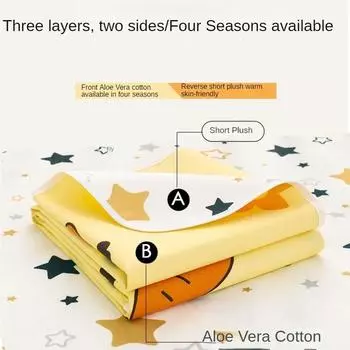 Маленький матрас для периода тети Фло, водонепроницаемый полоскательный коврик для машинной стирки для девочек, менструальный период, боковая подушка для предотвращения протечек 50*70 cm