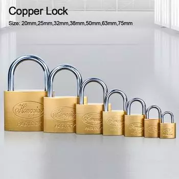 Маленький медный замок с 3 ключами, чемодан, навесной замок, подарочный шкафчик, поставка шкафчика 50mm