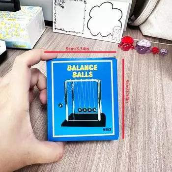 Маленький металлический маятник Ньютона, колыбель Ньютона, балансир, стальные шарики, маятниковый шар, декор для дома, физика, наука, маятник красный