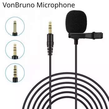 Маленький мини-удобный микрофон в петличном стиле, профессиональный микрофон, шумный высококачественный универсальный микрофон для оборудования, оборудования 3-level