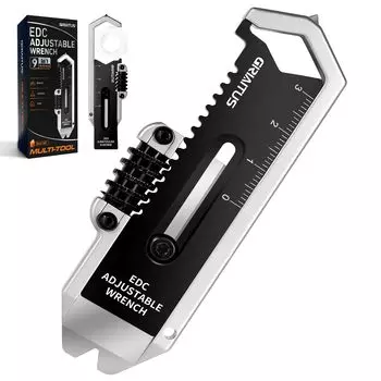 Маленький многофункциональный гаечный ключ EDC Карманный разводной гаечный ключ с монтировкой Мини-брелок Многофункциональный штангенциркуль Измерительный инструмент Линейка Стеклобой Универсальный EDC