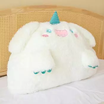 Маленький монстр прикроватная подушка мягкая сумка симпатичная детская кровать двуспальная большая спинка татами треугольная кровать 90cm*55cm2.1kg белый