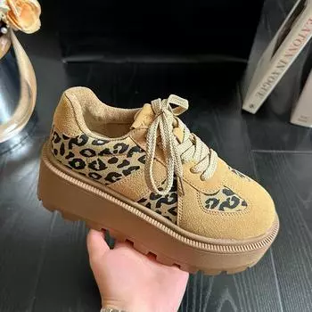 Маленький мужчина носит туфли на толстом каблуке и платформе, женские туфли 2024 года, новая ретро-мода, удобная повседневная обувь, персонализированная обувь для моральной тренировки прилива 35 чёрный