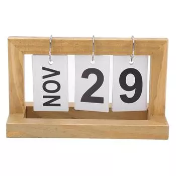 Маленький настольный календарь из дерева, цветные месяцы, даты, отдельные флип-чарты, стильный, практичный, настольный