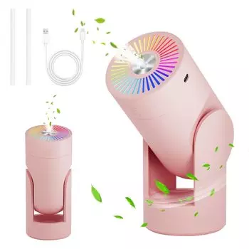 Маленький настольный увлажнитель воздуха, новый зимний настольный увлажнитель большой емкости, мини-ароматический ультразвуковой увлажнитель, совместимый с хлорноватистой кислотой, светодиодный, USB, вертикальный угол наклона, регулируемый