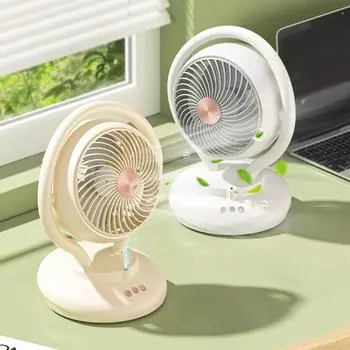 Маленький настольный вентилятор с питанием от USB и вращающейся на 120° головкой, напольный вентилятор для путешествий, офиса, дома жёлтый